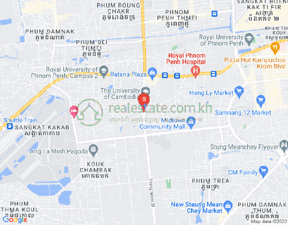 Tuek Thla屯, 森速区, 金边地图