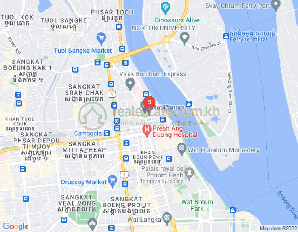 塔仔山, 隆边区, 金边地图