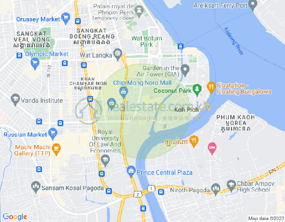 百色河分区, 占卡蒙, 金边地图