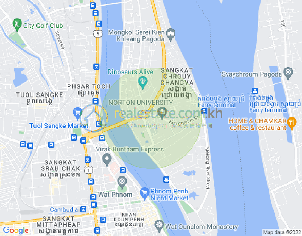 水净华区, 金边地图