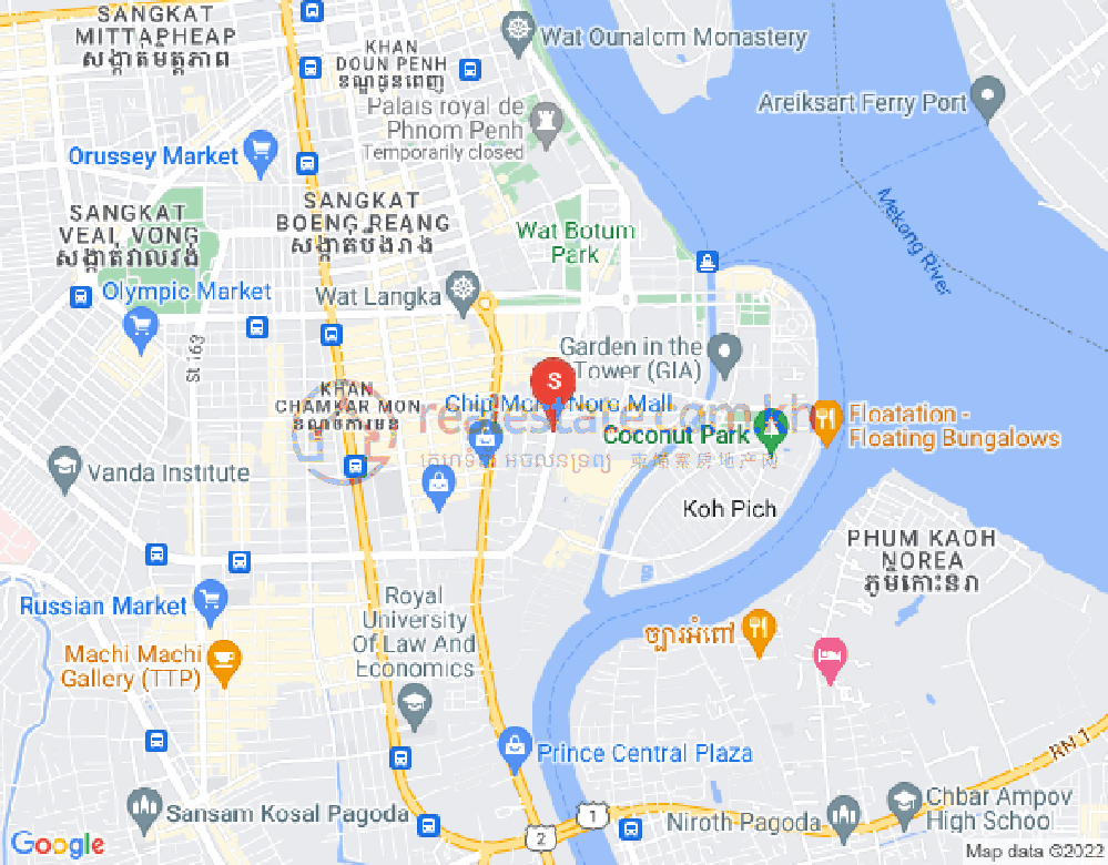 แผนที่ โตนเลบาสัก, จัมการมอน, พนมเปญ