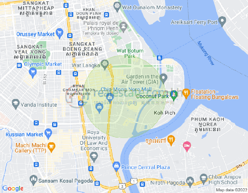 百色河分区, 占卡蒙, 金边地图