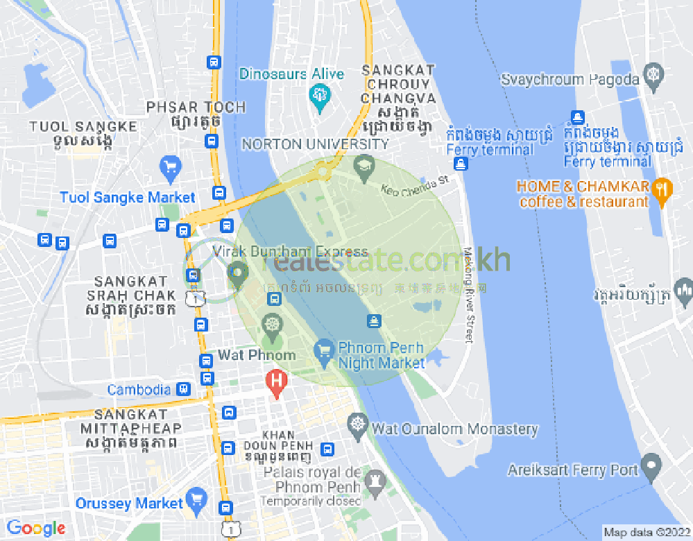 Mapa: Chroy Changvar, Phnom Penh
