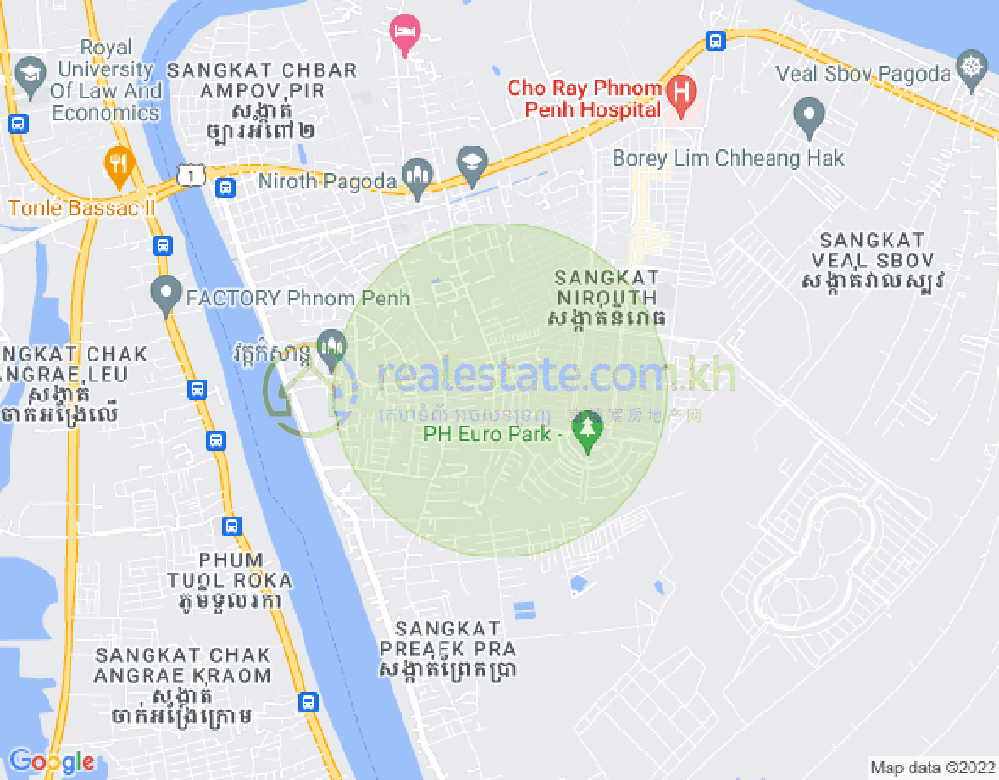 Nirouth分区, 铁桥头区, 金边地图