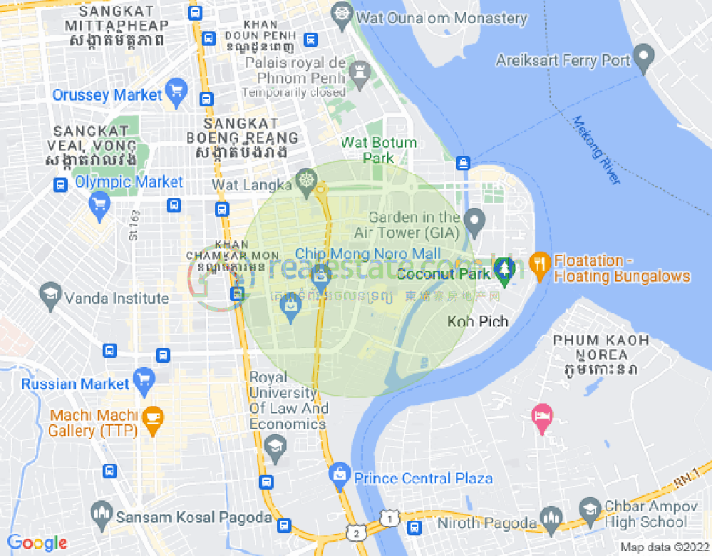 百色河分区, 占卡蒙, 金边地图
