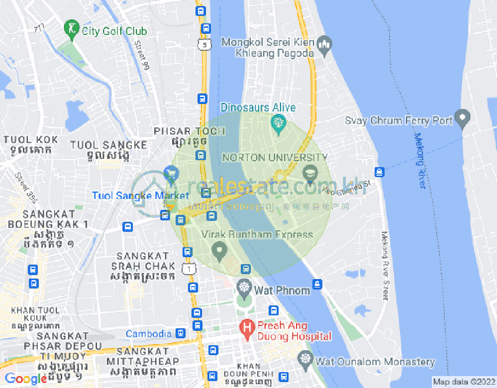 Mapa: Chroy Changvar, Phnom Penh