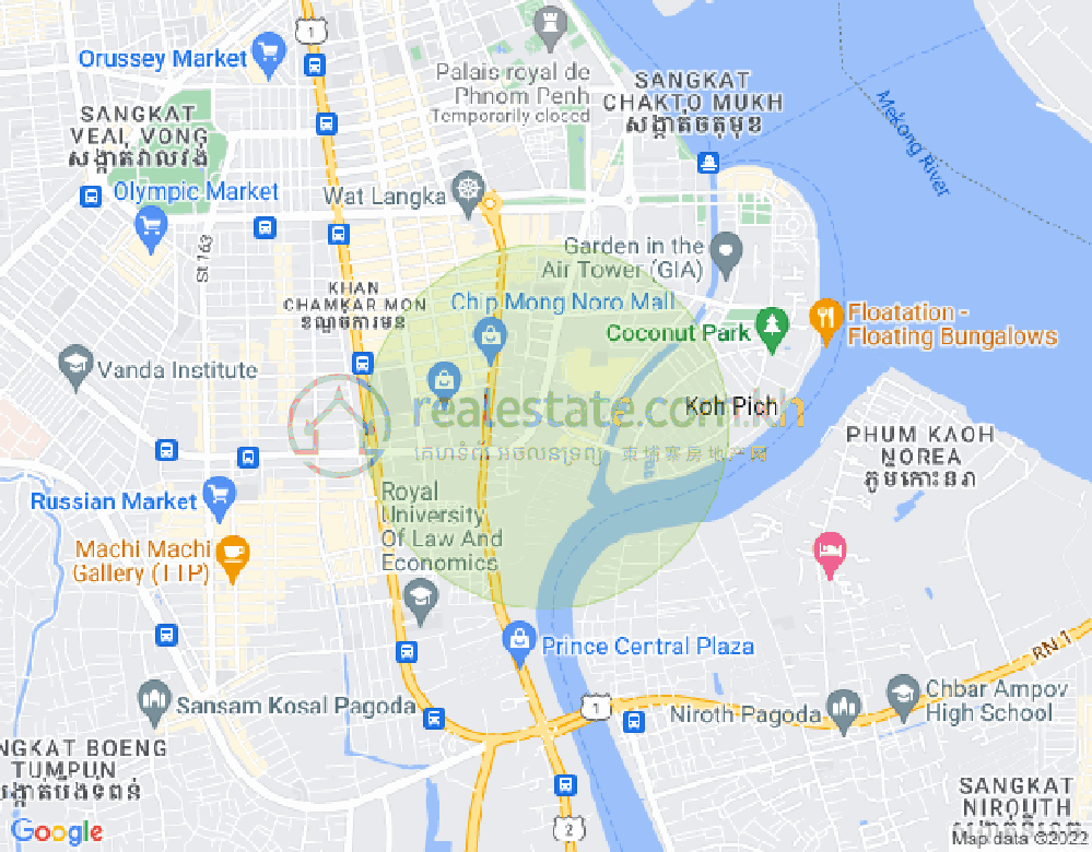 百色河分区, 占卡蒙, 金边地图