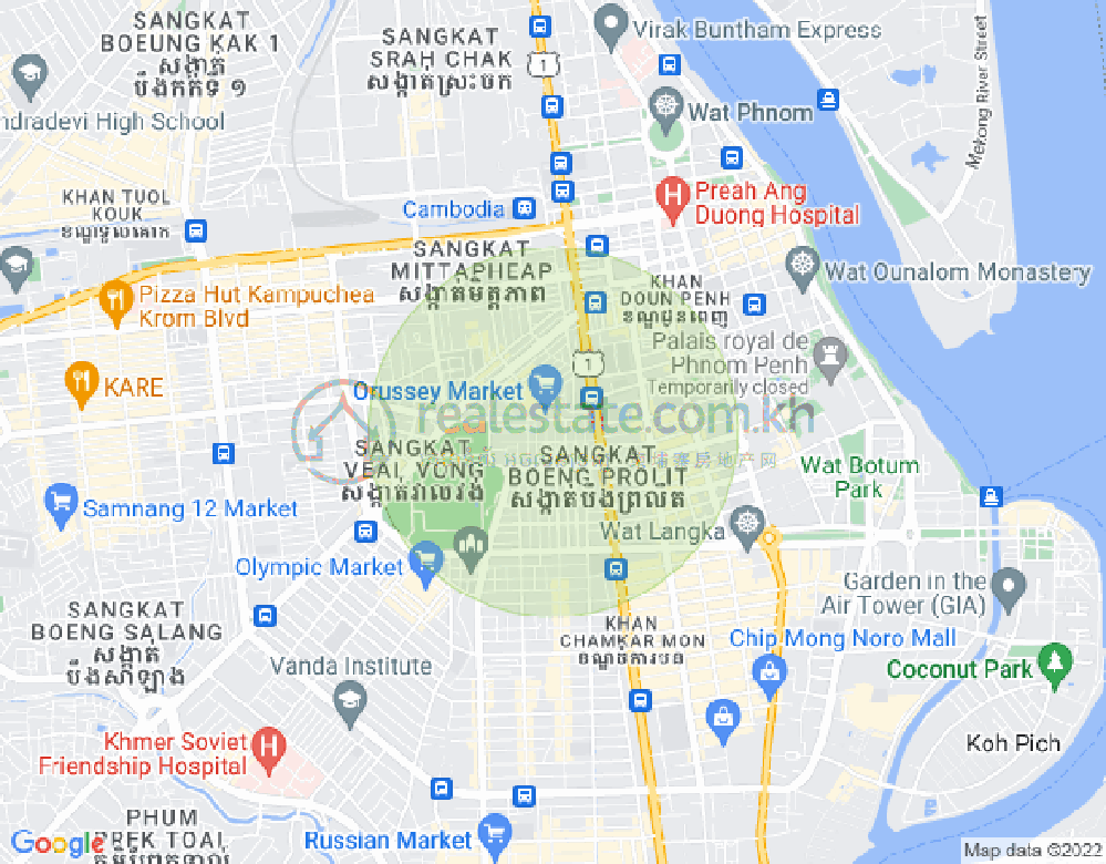 Mapa: Boeung Prolit, 7 Makara, Phnom Penh