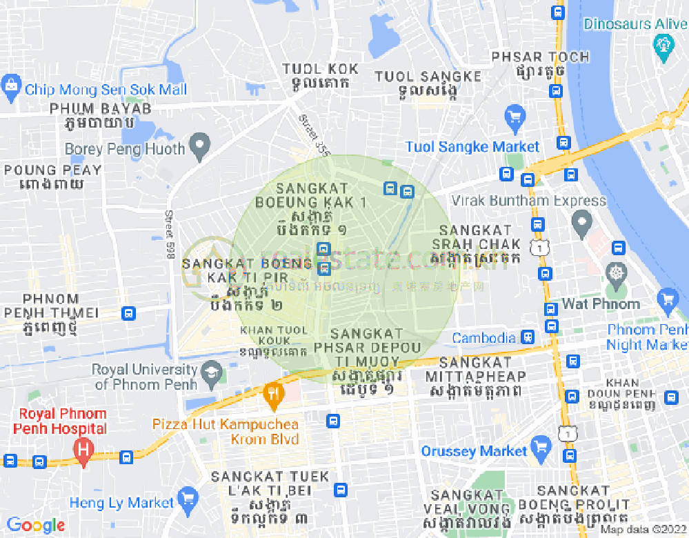 Mapa: Phnom Penh Thmey, Sen Sok, Phnom Penh