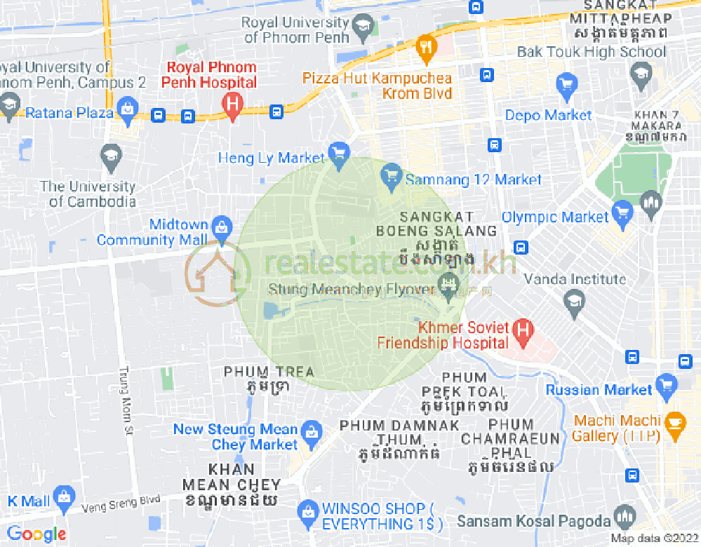 แผนที่ ขมวญ, แซนสก, พนมเปญ