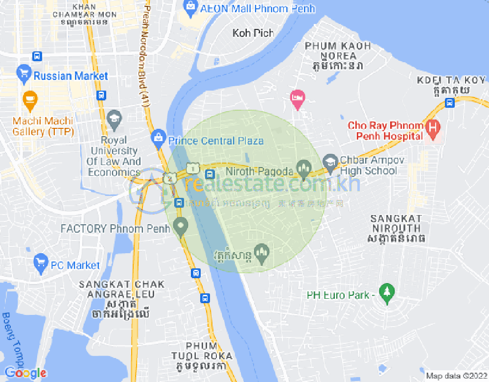 铁桥头区I分区, 铁桥头区, 金边地图