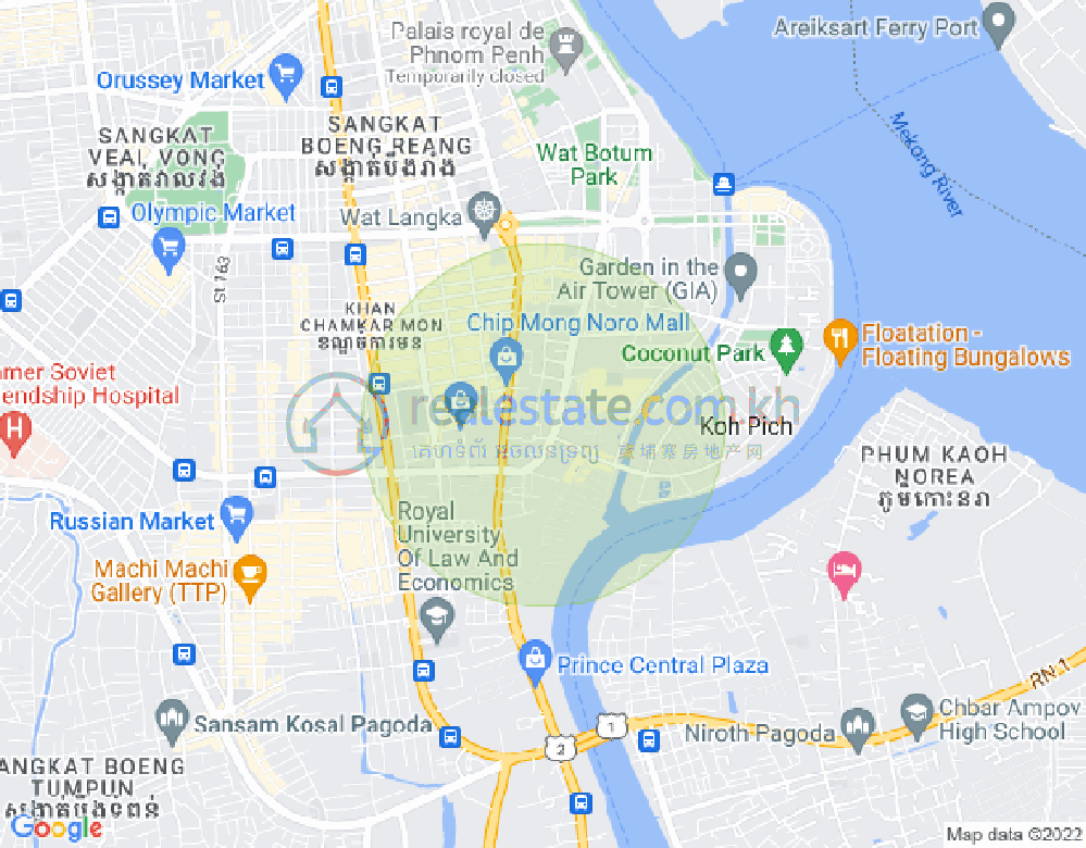 百色河分区, 占卡蒙, 金边地图