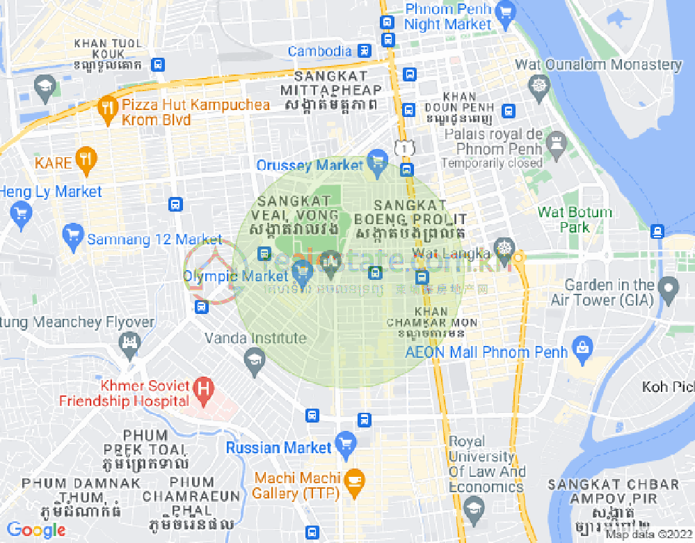 奥林匹克, 波哥堪, 金边地图