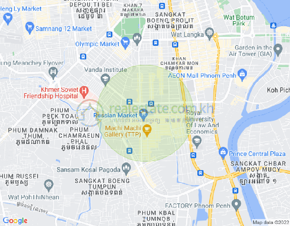 万景岗3分区（BKK3), 波哥堪, 金边地图