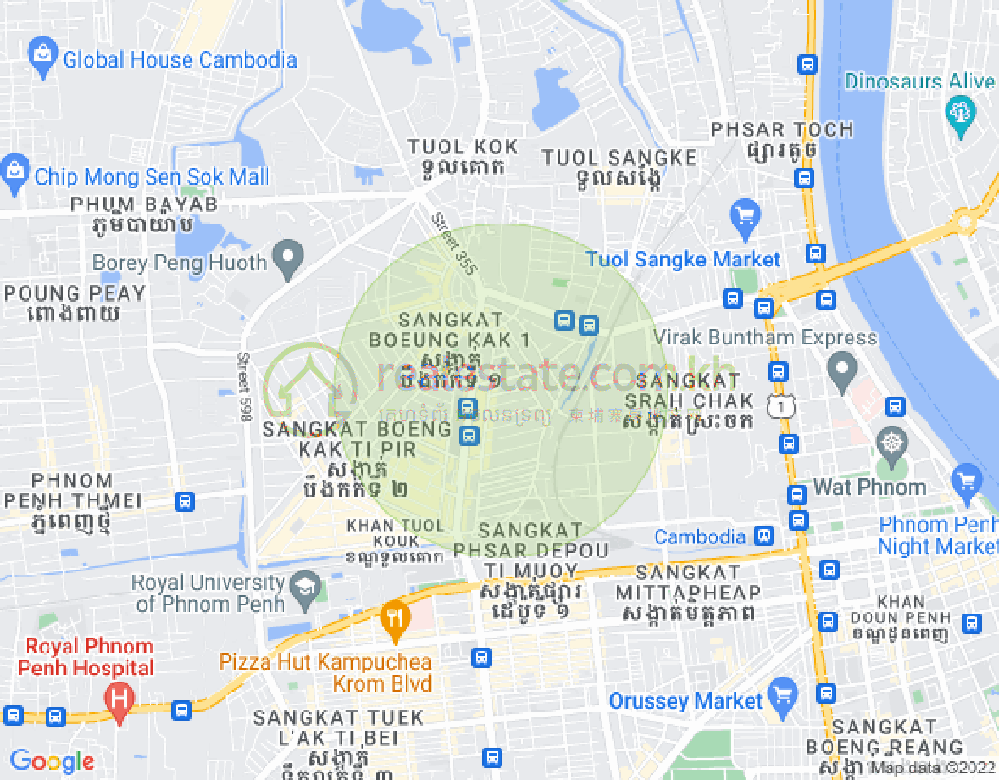 万谷湖1分区, 堆谷区, 金边地图