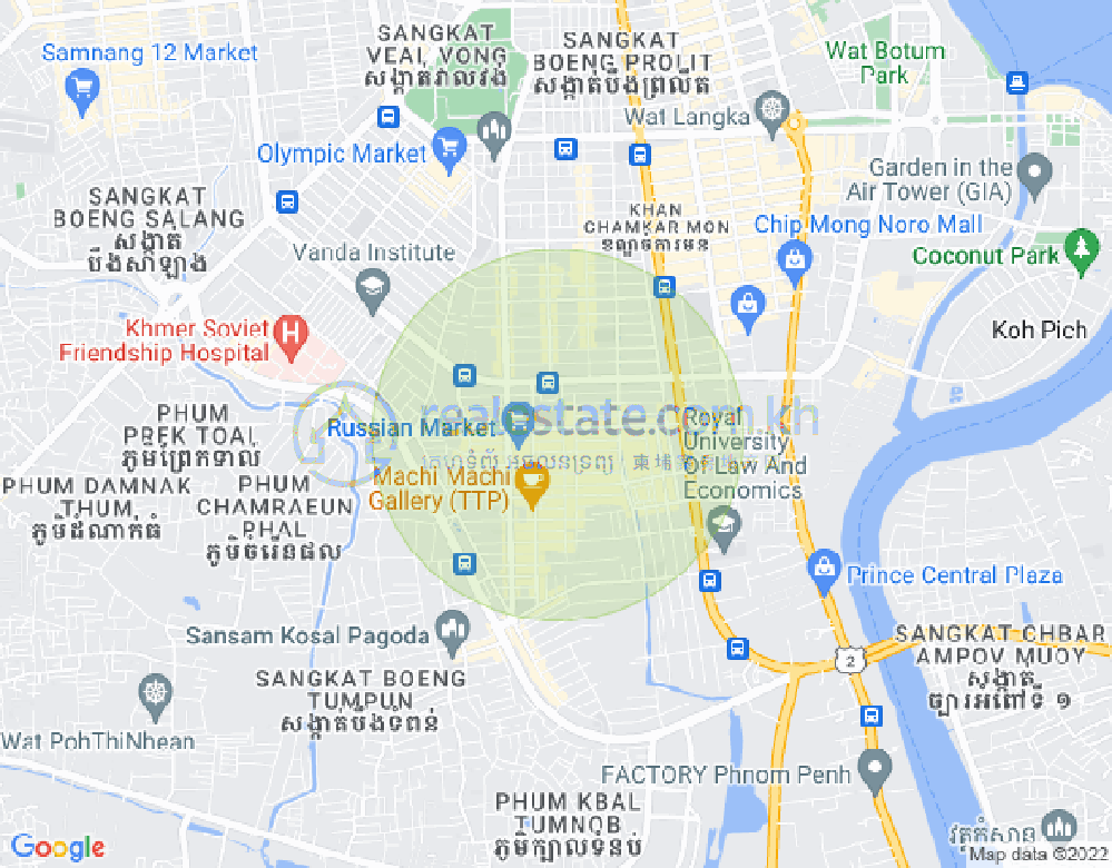 주더분1구역, 짬까몬, 프놈펜 지도