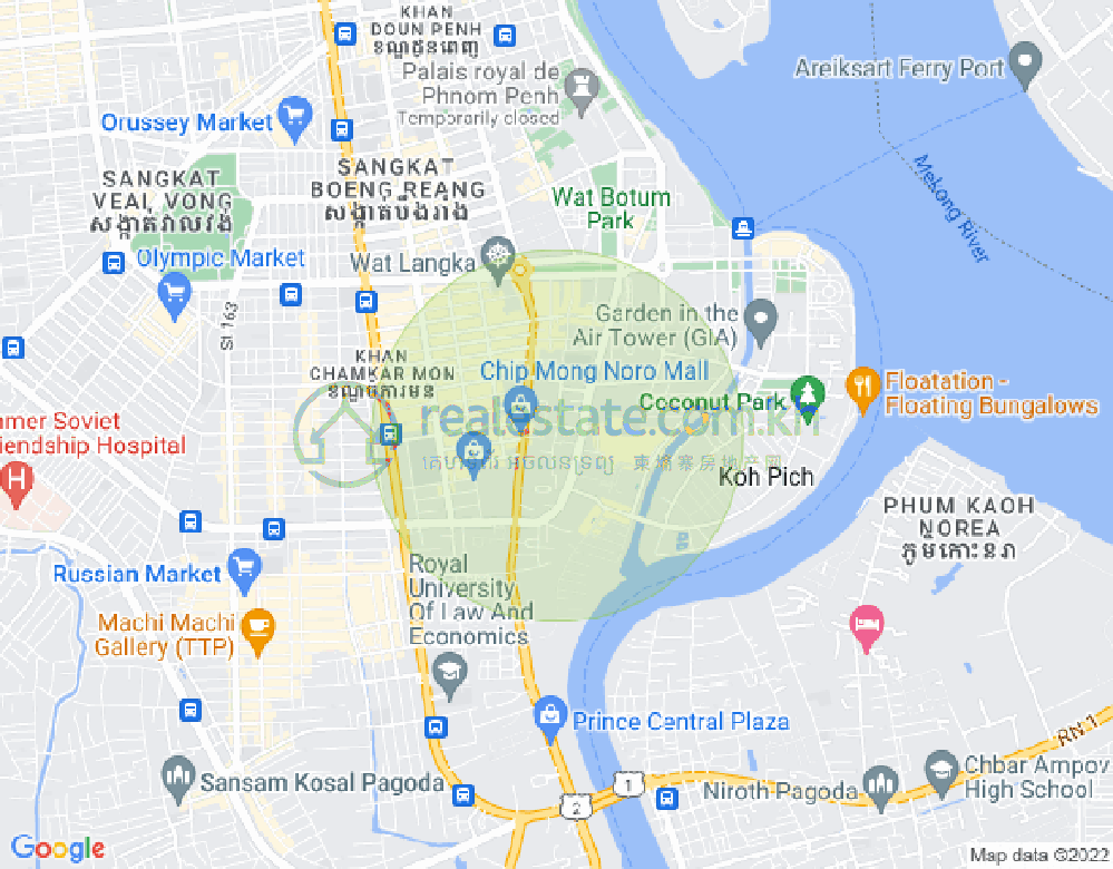 百色河分区, 占卡蒙, 金边地图