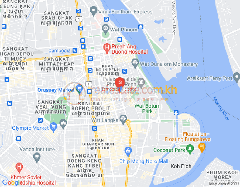 Mapa: Chakto Mukh, Daun Penh, Phnom Penh
