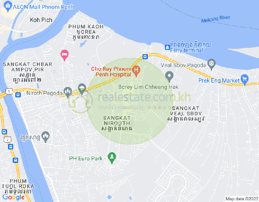 Nirouth分区, 铁桥头区, 金边地图