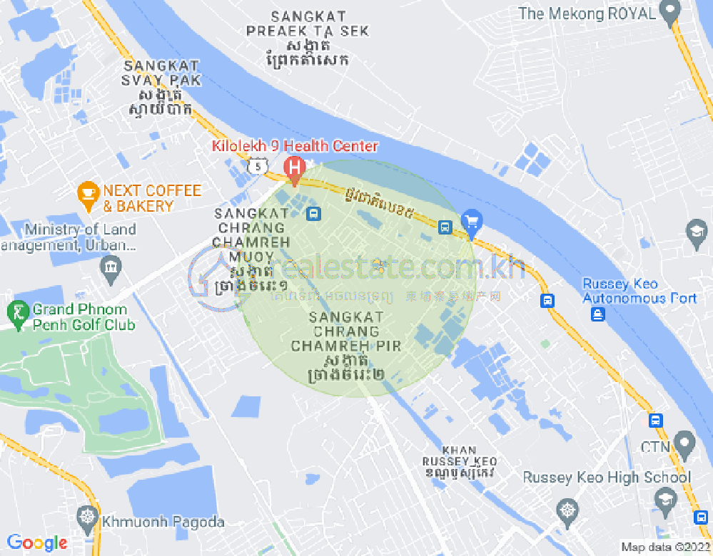 Carte de Chrang Chamres I, Russey Keo, Phnom Penh