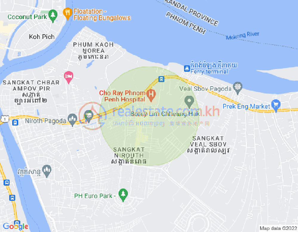 Nirouth分区, 铁桥头区, 金边地图