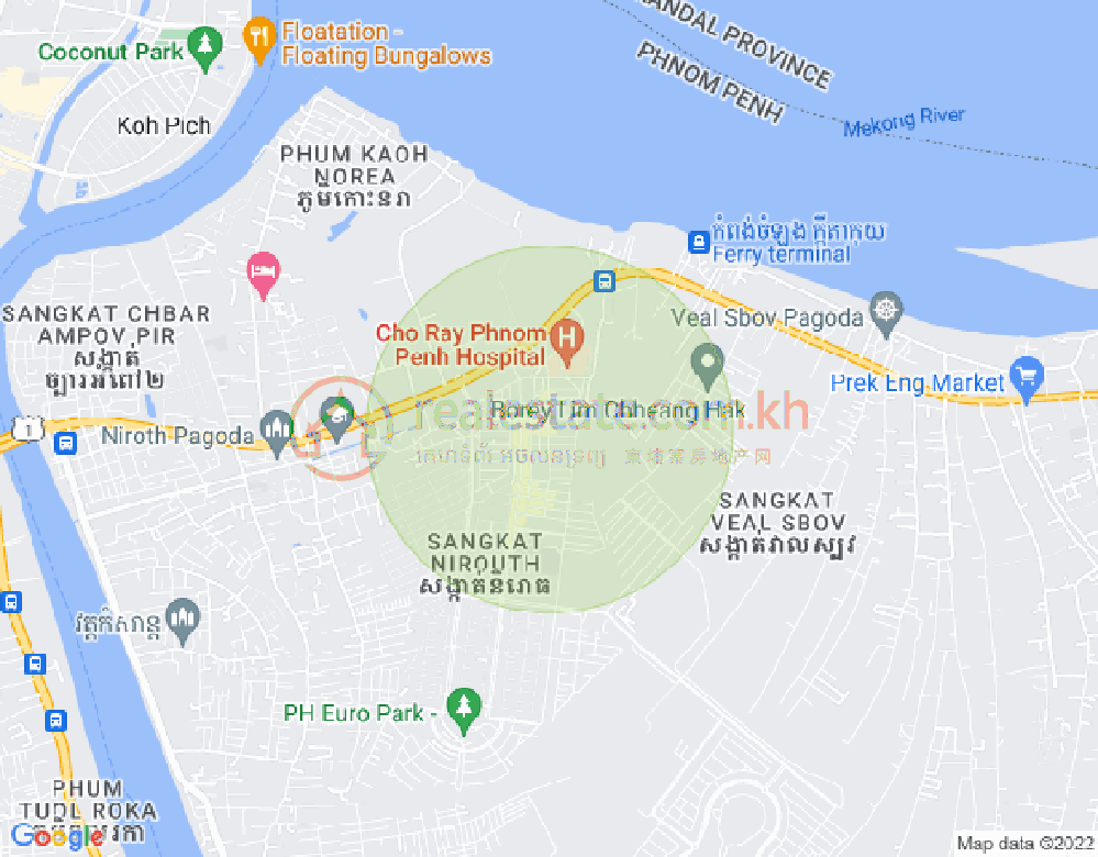 Nirouth分区, 铁桥头区, 金边地图