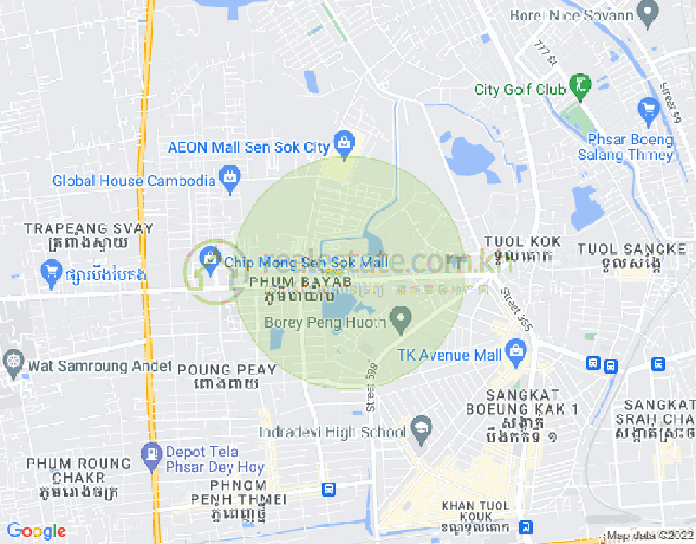 แผนที่ พนมเปญทเมย, แซนสก, พนมเปญ