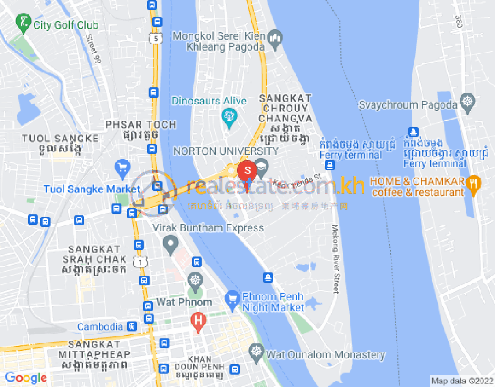Map of Chroy Changvar, Phnom Penh