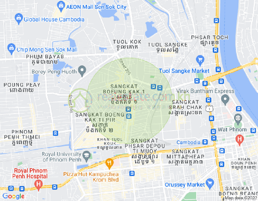 万谷湖1分区, 堆谷区, 金边地图