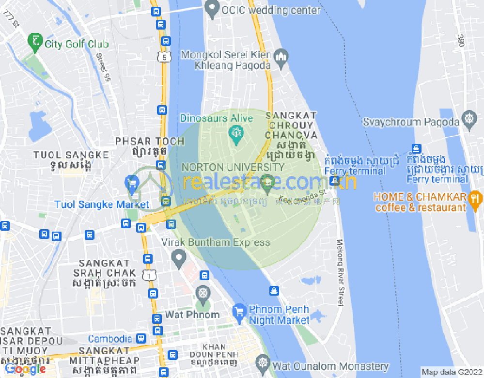 Mapa: Chroy Changvar, Phnom Penh