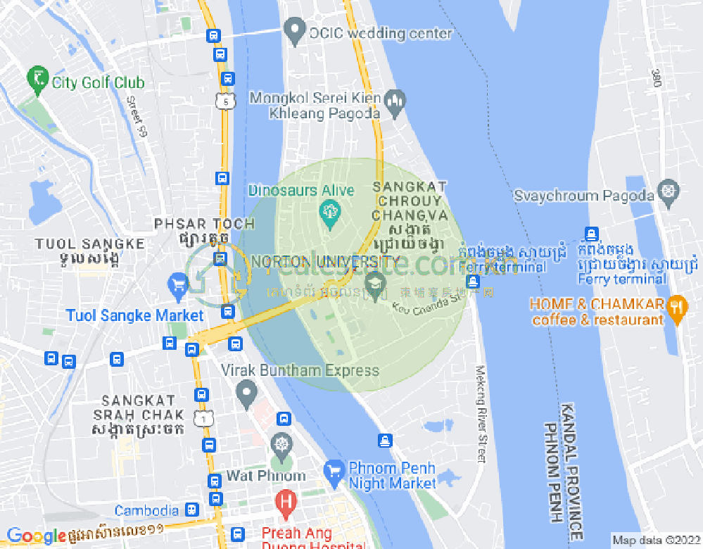 水净华区, 金边地图