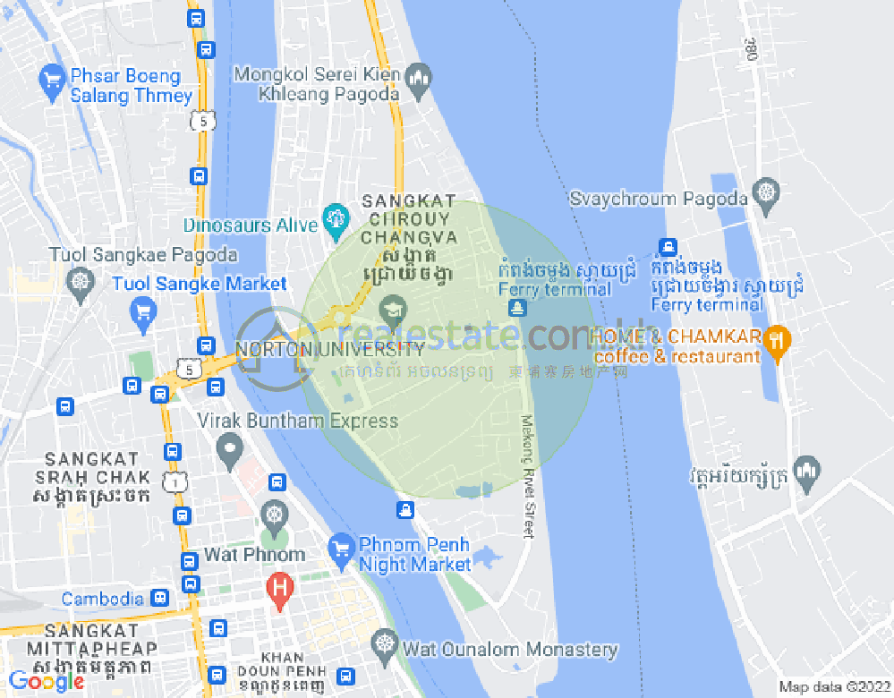 Map of Chroy Changvar, Phnom Penh