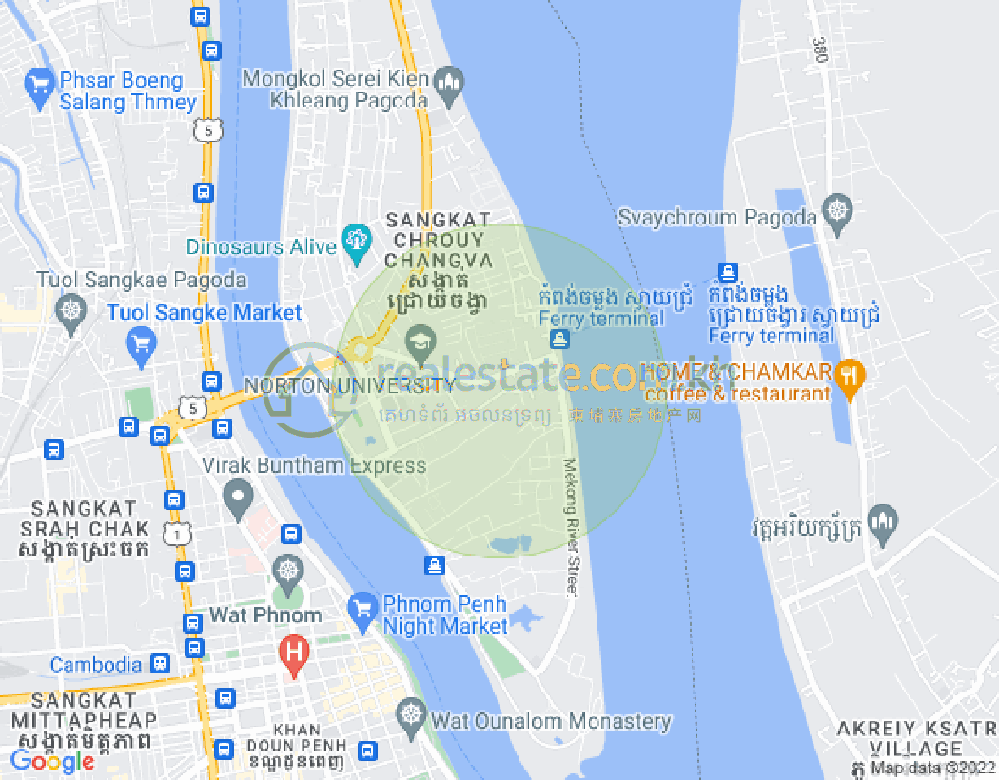 Mapa: Chroy Changvar, Phnom Penh