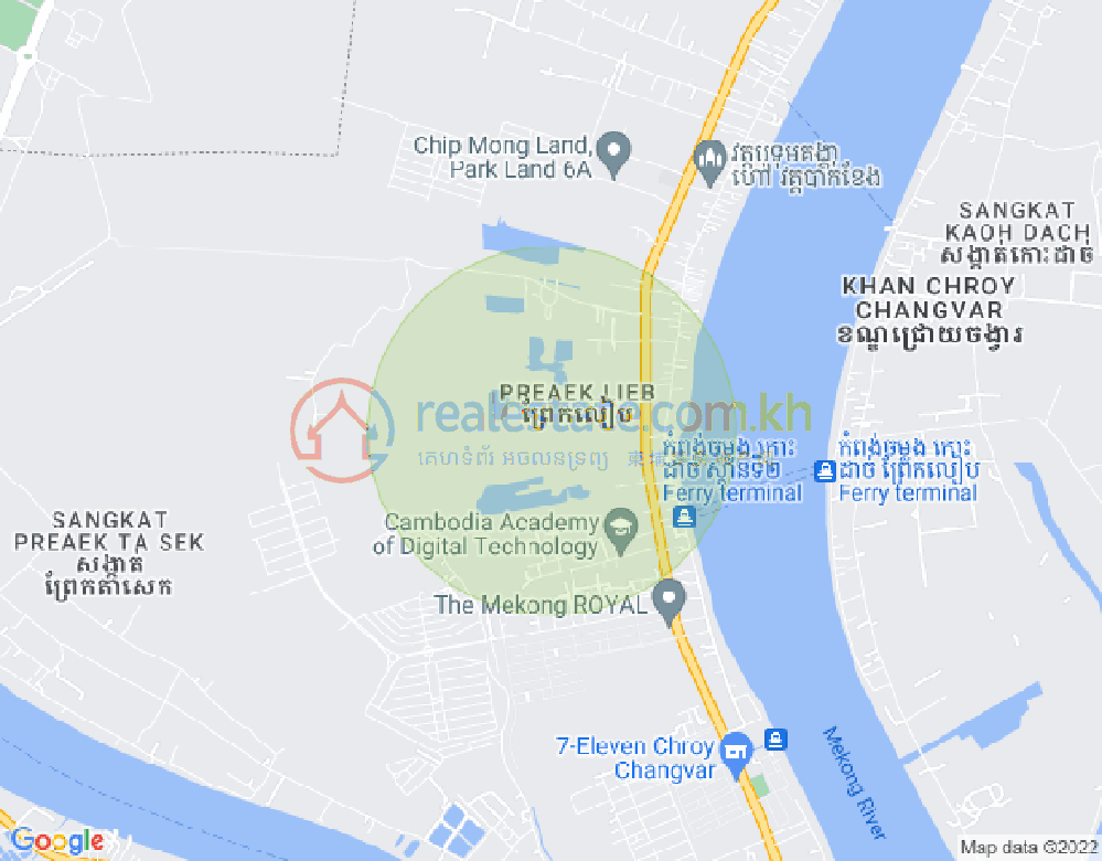 Carte de Preaek Lieb, Chroy Changvar, Phnom Penh