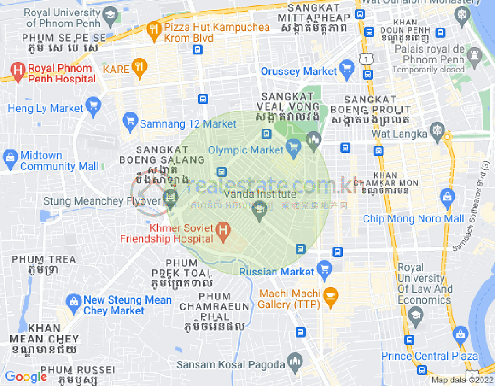 ផែនទី ទួលស្វាយព្រៃ២, បឹងកេងកង, ភ្នំពេញ