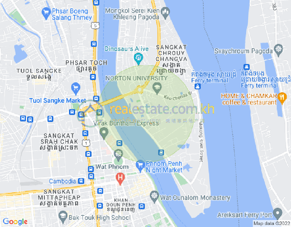 수정화구, 프놈펜 지도