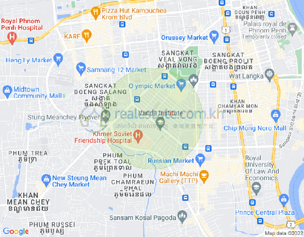 ផែនទី ទួលស្វាយព្រៃ២, បឹងកេងកង, ភ្នំពេញ