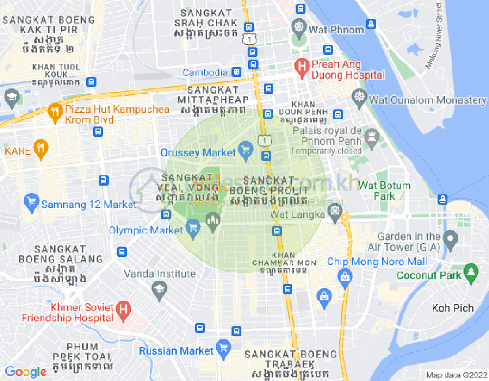 Boeung Prolit分区, 马卡拉区, 金边地图