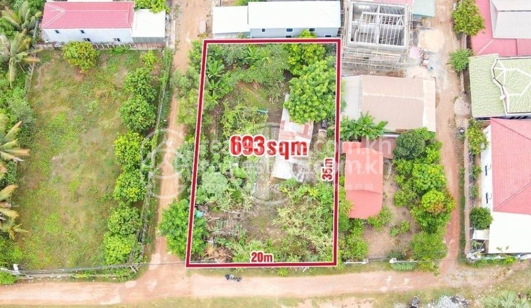 The corner Land urgent sale near ISSR Primary school-Krong Siem Reap