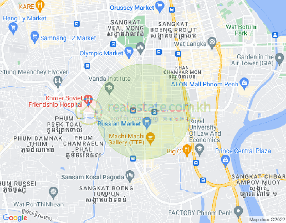 แผนที่ โตนเลบาสัก, จัมการมอน, พนมเปญ