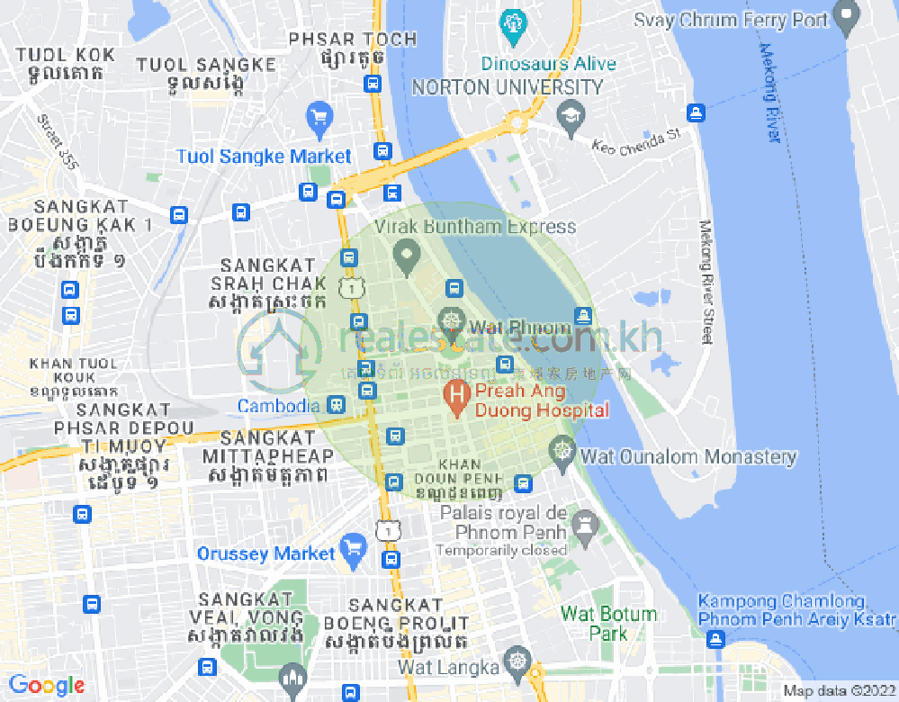 Mapa: Properties Dabest, BKK 1, Boeng Keng Kang, Phnom Penh
