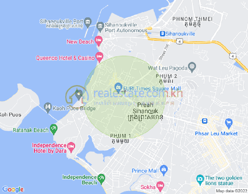 Mittapheap, 四号分区, 西哈努克城地图