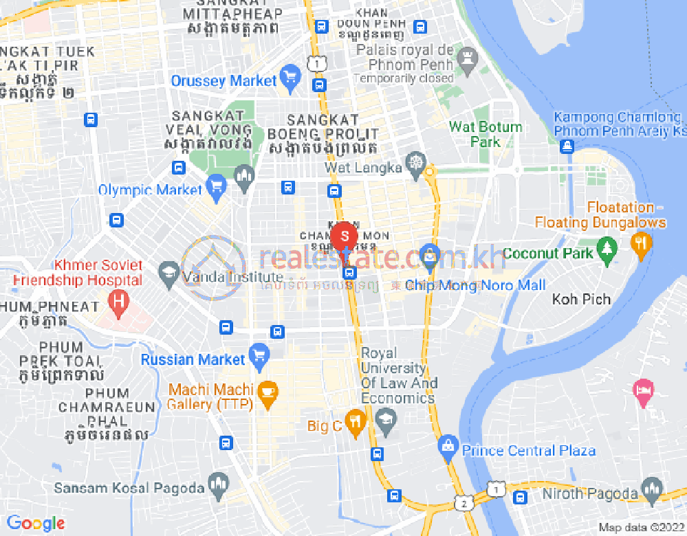 Mapa: Chamkarmon, Phnom Penh