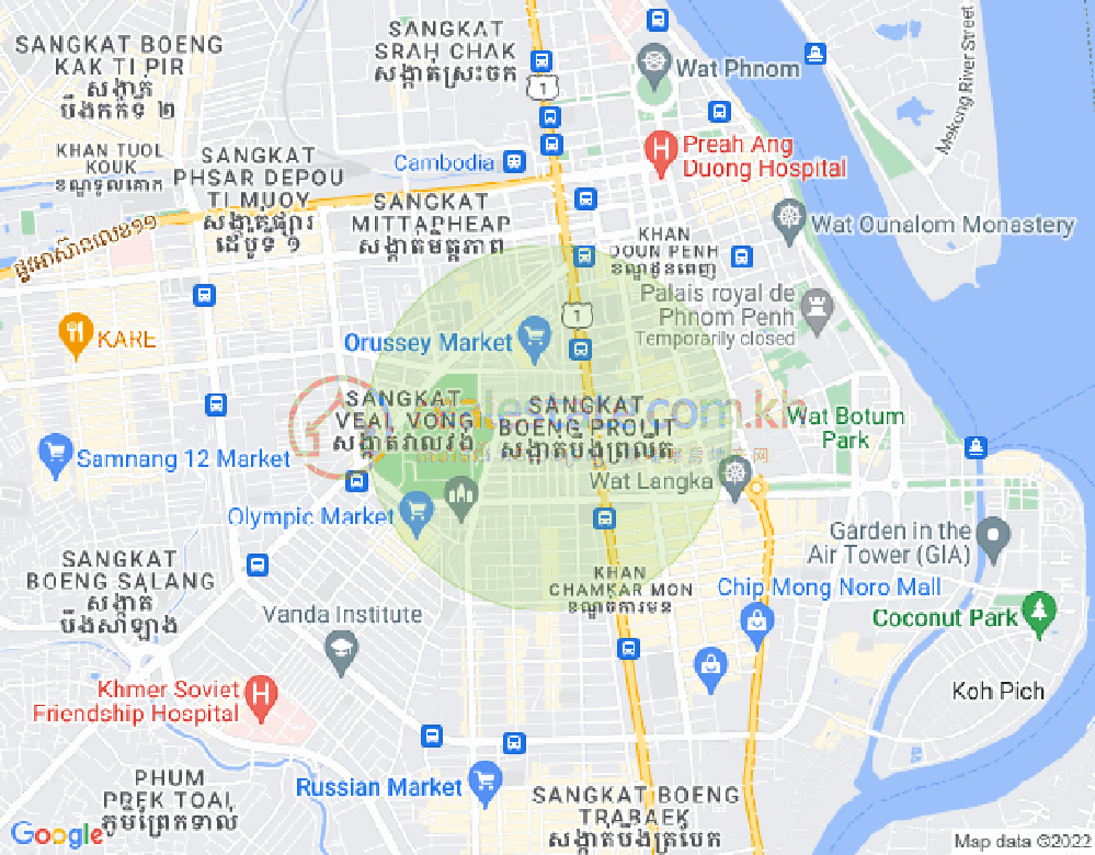 Map of Boeung Prolit, 7 Makara, Phnom Penh