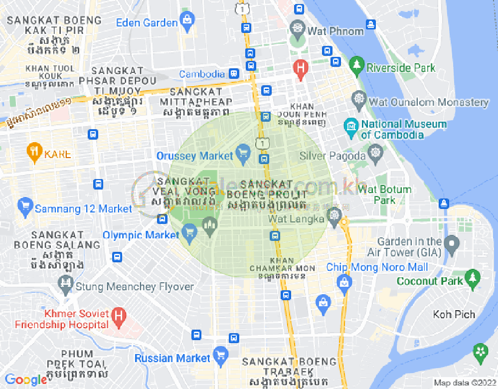 Boeung Prolit分区, 马卡拉区, 金边地图