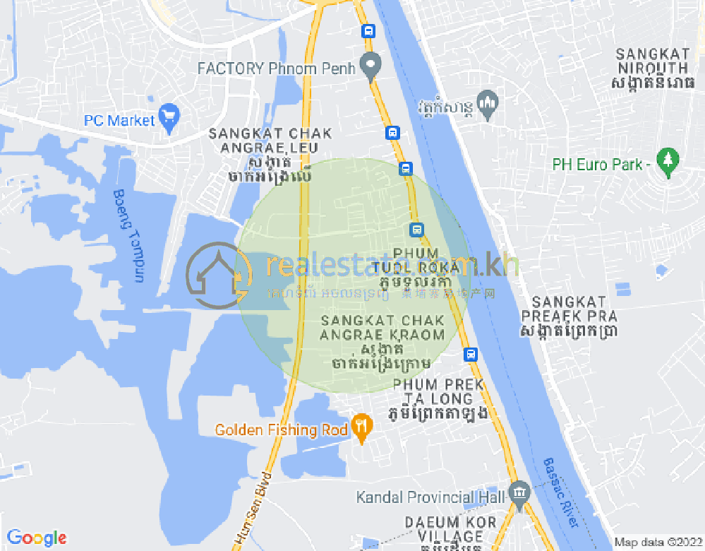 Map of Chak Angrae Kraom, Meanchey, Phnom Penh