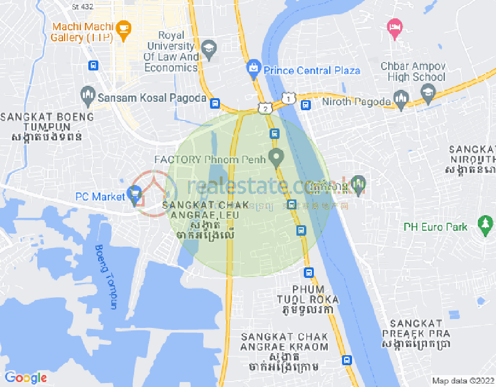 长夏下社分区, 棉芷区, 金边地图