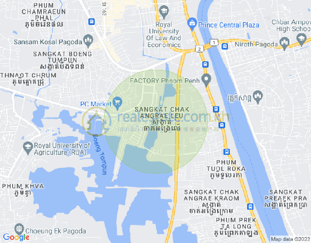 Mapa: Chak Angrae Leu, Meanchey, Phnom Penh
