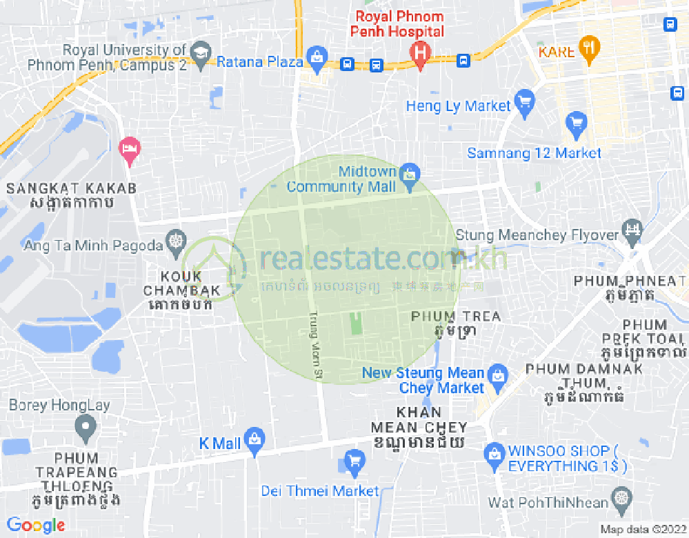 Map of Tuek Thla, Sen Sok, Phnom Penh