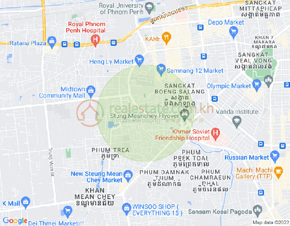 Khmuonh分区, 森速区, 金边地图